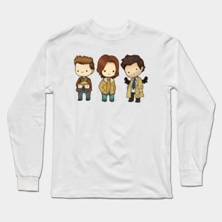 Supernatural Gift Sam Dean Castiel Supernatural Chibi Long Sleeve T-Shirt